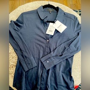 Theory 100% NWT cotton button down shirt